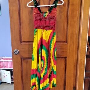 Colorful Tie-Dye Maxi Dress